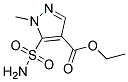 1-甲基-4-乙氧基羰基吡唑-5-磺酰胺 结构式
