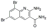 2-Amino-6,8-dibromoquinoline-3-carboxamide 结构式