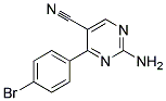 2-Amino-4-(4-bromophenyl)pyrimidine-5-carbonitrile 结构式