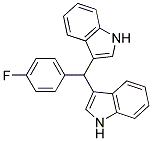 3-((4-FLUOROPHENYL)(1H-INDOL-3-YL)METHYL)-1H-INDOLE 结构式