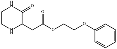 2-PHENOXYETHYL 2-(3-OXO-2-PIPERAZINYL)ACETATE 结构式