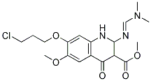 7-(3-CHLORO-PROPOXY)-2-(DIMETHYLAMINO-METHYLENEAMINO)-6-METHOXY-4-OXO-1,2,3,4-TETRAHYDRO-QUINOLINE-3-CARBOXYLIC ACID METHYL ESTER 结构式