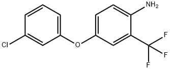 4-(3-氯苯氧基)-2-(三氟甲基)苯胺 结构式