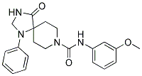 N-(3-METHOXYPHENYL)-4-OXO-1-PHENYL-1,3,8-TRIAZASPIRO[4.5]DECANE-8-CARBOXAMIDE 结构式