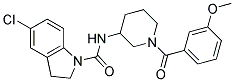 5-CHLORO-N-[1-(3-METHOXYBENZOYL)PIPERIDIN-3-YL]INDOLINE-1-CARBOXAMIDE 结构式