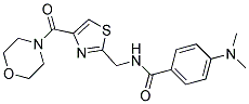 4-(DIMETHYLAMINO)-N-([4-(MORPHOLIN-4-YLCARBONYL)-1,3-THIAZOL-2-YL]METHYL)BENZAMIDE 结构式