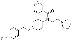 N-(1-[2-(4-CHLOROPHENYL)ETHYL]PIPERIDIN-4-YL)-N-(2-PYRROLIDIN-1-YLETHYL)NICOTINAMIDE 结构式