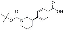 N-Boc-(R)-3-(4-carboxyphenyl)-piperidine 结构式