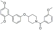 4-[(2',5'-DIMETHOXYBIPHENYL-3-YL)OXY]-1-(3-METHOXYBENZOYL)PIPERIDINE 结构式