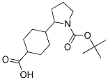 4-(1-(TERT-BUTOXYCARBONYL)PYRROLIDIN-2-YL)CYCLOHEXANECARBOXYLIC ACID 结构式
