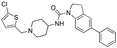 N-(1-[(5-CHLORO-2-THIENYL)METHYL]PIPERIDIN-4-YL)-5-PHENYLINDOLINE-1-CARBOXAMIDE 结构式