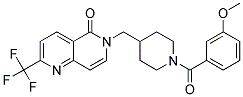 6-([1-(3-METHOXYBENZOYL)PIPERIDIN-4-YL]METHYL)-2-(TRIFLUOROMETHYL)-1,6-NAPHTHYRIDIN-5(6H)-ONE 结构式