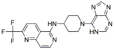 N-[1-(1H-PURIN-6-YL)PIPERIDIN-4-YL]-2-(TRIFLUOROMETHYL)-1,6-NAPHTHYRIDIN-5-AMINE 结构式