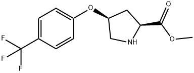 METHYL (2S,4S)-4-[4-(TRIFLUOROMETHYL)PHENOXY]-2-PYRROLIDINECARBOXYLATE 结构式