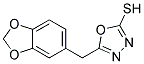 5-(1,3-Benzodioxol-5-ylmethyl)-1,3,4-oxadiazole-2-thiol 结构式