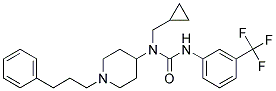 N-(CYCLOPROPYLMETHYL)-N-[1-(3-PHENYLPROPYL)PIPERIDIN-4-YL]-N'-[3-(TRIFLUOROMETHYL)PHENYL]UREA 结构式