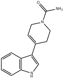 4-(1H-吲哚-3-基)-1,2,3,6-四氢吡啶-1-甲酰胺 结构式