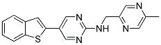 5-(1-Benzothien-2-yl)-N-[(5-methylpyrazin-2-yl)methyl]pyrimidin-2-amine 结构式