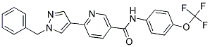 6-(1-BENZYL-1H-PYRAZOL-4-YL)-N-[4-(TRIFLUOROMETHOXY)PHENYL]NICOTINAMIDE 结构式