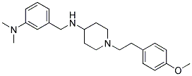 N-[3-(DIMETHYLAMINO)BENZYL]-1-[2-(4-METHOXYPHENYL)ETHYL]PIPERIDIN-4-AMINE 结构式