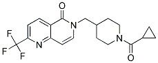 6-([1-(CYCLOPROPYLCARBONYL)PIPERIDIN-4-YL]METHYL)-2-(TRIFLUOROMETHYL)-1,6-NAPHTHYRIDIN-5(6H)-ONE 结构式