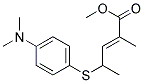(E)-4-(4-Dimethylamino-phenylsulfanyl)-2-methyl-pent-2-enoic acid methyl ester 结构式