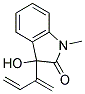 3-HYDROXY-1-METHYL-3-(1-METHYLENE-ALLYL)-1,3-DIHYDRO-INDOL-2-ONE 结构式