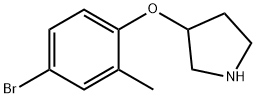 3-(4-BROMO-2-METHYLPHENOXY)PYRROLIDINE 结构式