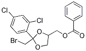 (2RS,4RS)-2-(BROMOMETHYL)-2-(2,4-DICHLOROPHENYL)-1,3-DIOXOLANE-4-METHANOL BENZOATE ESTER 结构式