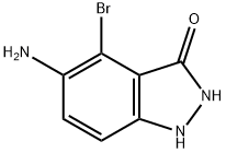 5-AMINO-4-BROMO-3-HYDROXY (1H)INDAZOLE 结构式