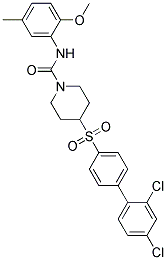 4-[(2',4'-DICHLOROBIPHENYL-4-YL)SULFONYL]-N-(2-METHOXY-5-METHYLPHENYL)PIPERIDINE-1-CARBOXAMIDE 结构式