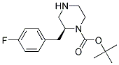(S)-2-(4-FLUORO-BENZYL)-PIPERAZINE-1-CARBOXYLIC ACID TERT-BUTYL ESTER 结构式