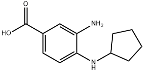 3-AMINO-4-CYCLOPENTYLAMINO-BENZOIC ACID 结构式