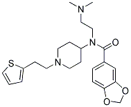 N-[2-(DIMETHYLAMINO)ETHYL]-N-(1-[2-(2-THIENYL)ETHYL]PIPERIDIN-4-YL)-1,3-BENZODIOXOLE-5-CARBOXAMIDE 结构式