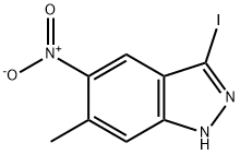 3-碘-6-甲基-5-硝基-1H-吲唑 结构式