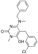 4-[BENZYL(METHYL)AMINO]-5-(3-CHLOROBENZYL)-6-HYDROXY-1-METHYLPYRIMIDIN-2(1H)-ONE 结构式