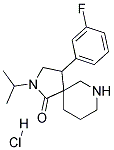 4-(3-FLUOROPHENYL)-2-ISOPROPYL-2,7-DIAZASPIRO[4.5]DECAN-1-ONE HYDROCHLORIDE 结构式