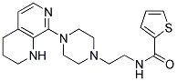 N-(2-[4-(1,2,3,4-TETRAHYDRO-1,7-NAPHTHYRIDIN-8-YL)PIPERAZIN-1-YL]ETHYL)THIOPHENE-2-CARBOXAMIDE 结构式
