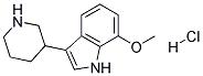 7-METHOXY-3-(PIPERIDIN-3-YL)-1H-INDOLE HYDROCHLORIDE 结构式