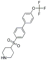 4-([4'-(TRIFLUOROMETHOXY)BIPHENYL-4-YL]SULFONYL)PIPERIDINE 结构式