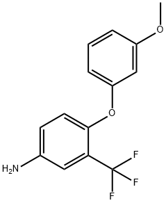 4-(3-甲氧基苯氧基)-3-(三氟甲基)苯胺 结构式