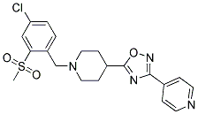 4-(5-(1-[4-CHLORO-2-(METHYLSULFONYL)BENZYL]PIPERIDIN-4-YL)-1,2,4-OXADIAZOL-3-YL)PYRIDINE 结构式