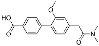 4'-DIMETHYLCARBAMOYLMETHYL-2'-METHOXY-BIPHENYL-4-CARBOXYLIC ACID 结构式