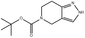 叔丁基-6,7-二氢-2H-吡唑并[4,3-C]吡啶-5(4H) - 甲酸叔丁酯 结构式