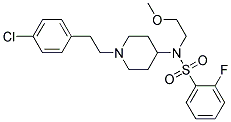 N-(1-[2-(4-CHLOROPHENYL)ETHYL]PIPERIDIN-4-YL)-2-FLUORO-N-(2-METHOXYETHYL)BENZENESULFONAMIDE 结构式