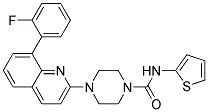 4-[8-(2-FLUOROPHENYL)QUINOLIN-2-YL]-N-2-THIENYLPIPERAZINE-1-CARBOXAMIDE 结构式