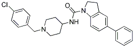 N-[1-(4-CHLOROBENZYL)PIPERIDIN-4-YL]-5-PHENYLINDOLINE-1-CARBOXAMIDE 结构式