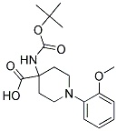 4-(TERT-BUTOXYCARBONYLAMINO)-1-(2-METHOXYPHENYL)PIPERIDINE-4-CARBOXYLIC ACID 结构式