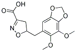 5-[(6,7-DIMETHOXY-1,3-BENZODIOXOL-5-YL)METHYL]-4,5-DIHYDROISOXAZOLE-3-CARBOXYLIC ACID 结构式