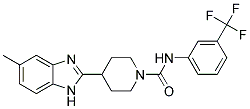 4-(5-Methyl-1H-benzimidazol-2-yl)-N-[3-(trifluoromethyl)phenyl]piperidine-1-carboxamide 结构式